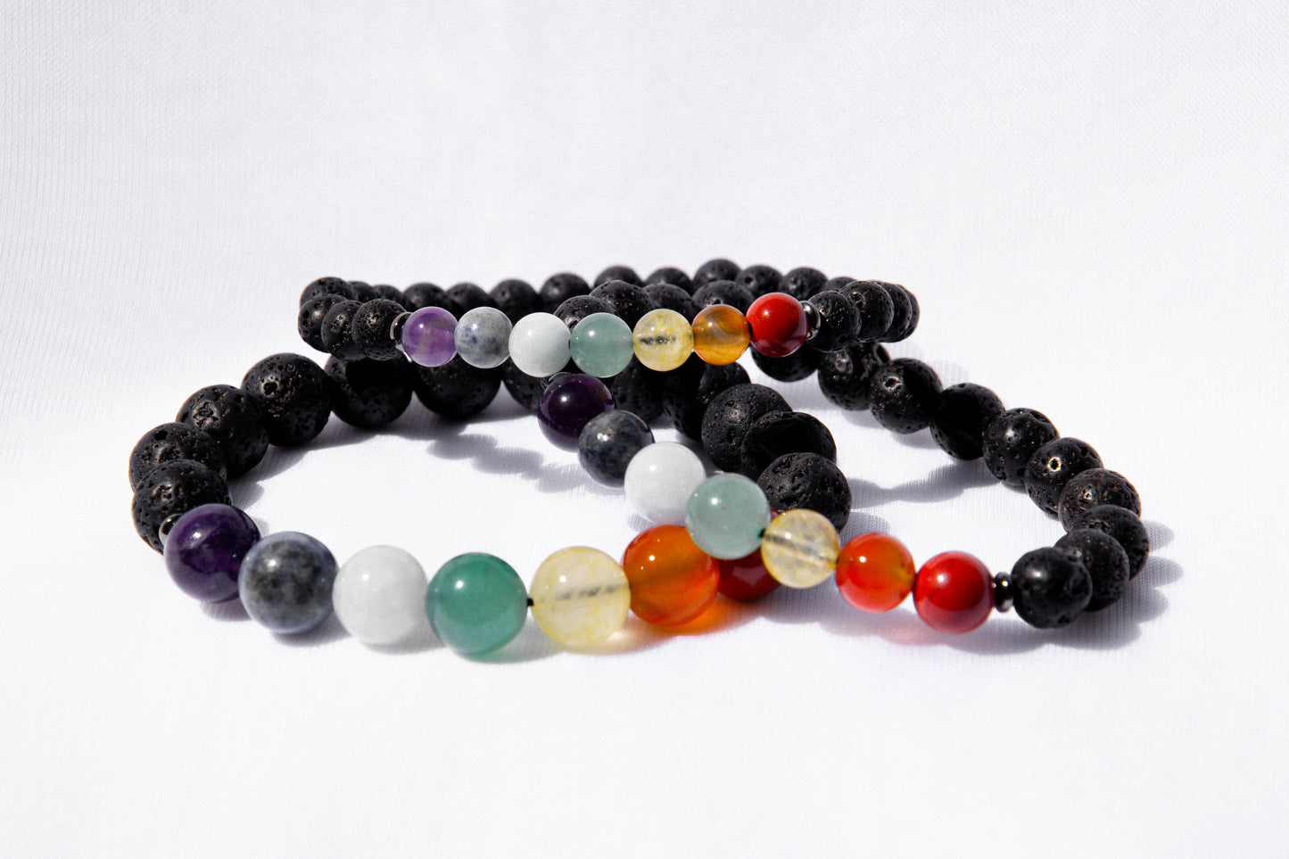 7 Chakra w/ Lava bracelet