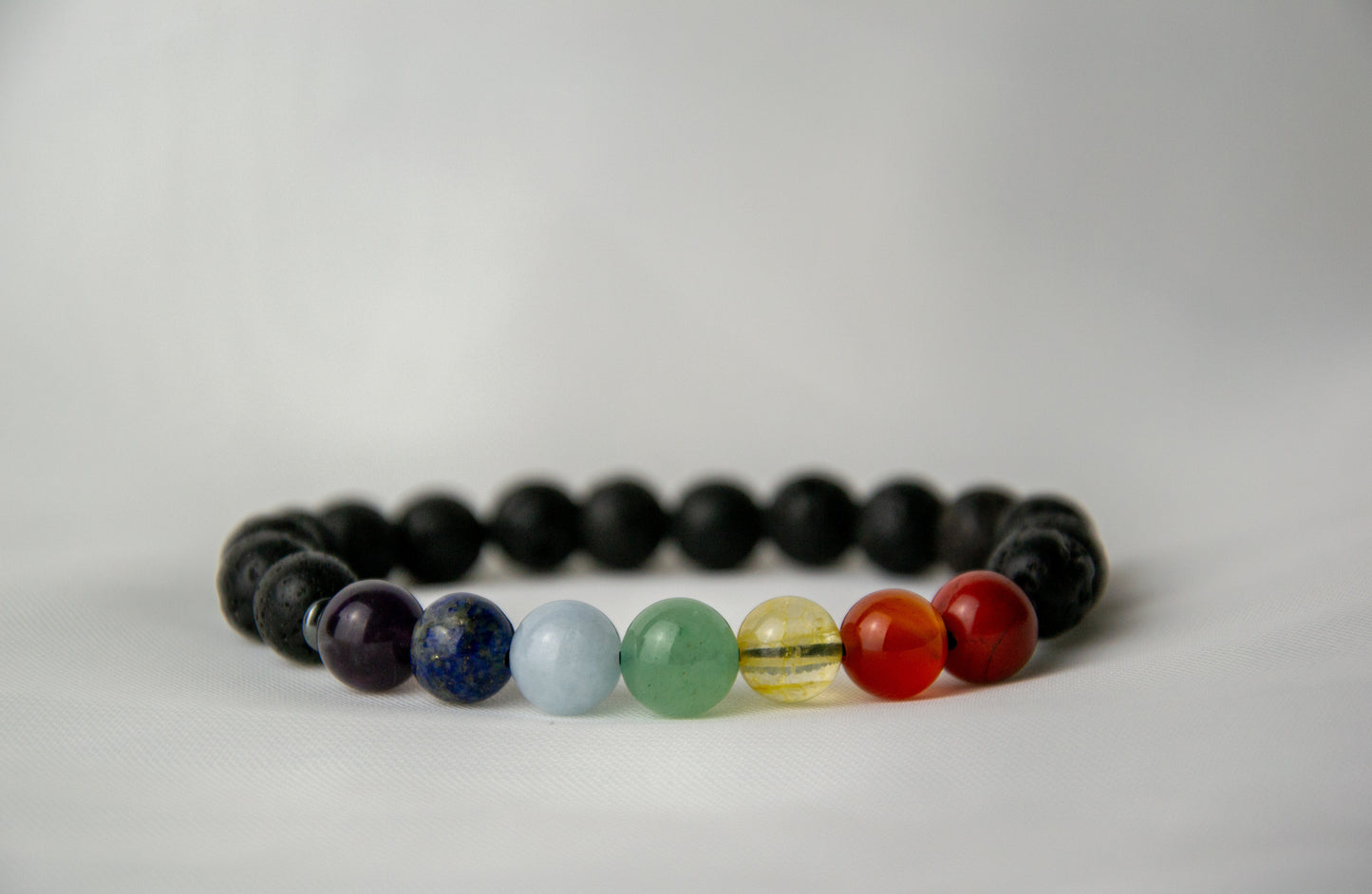 7 Chakra w/ Lava bracelet