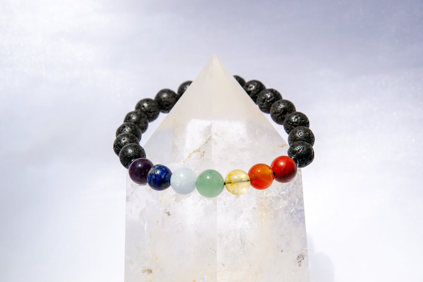 7 Chakra w/ Lava bracelet