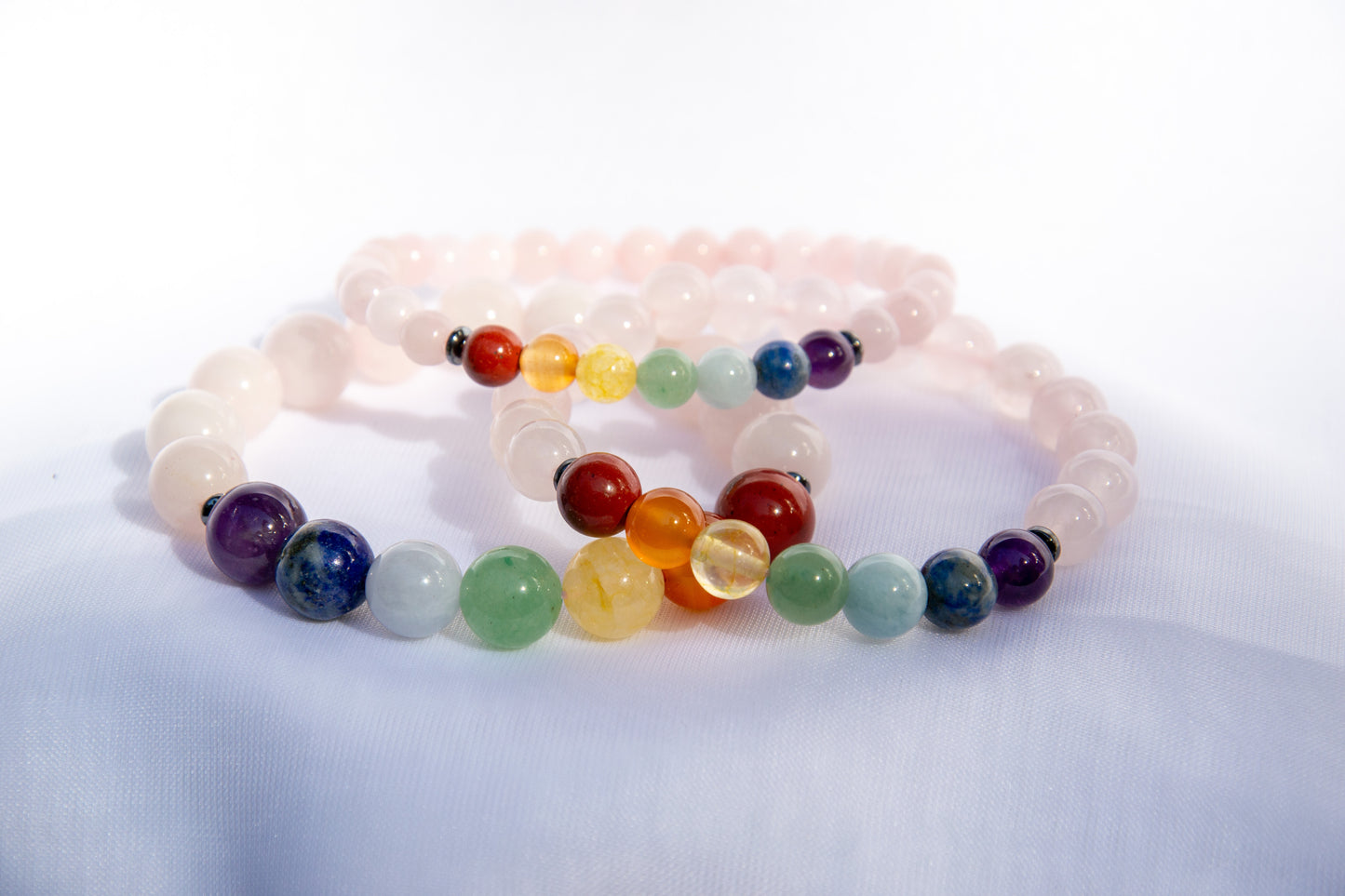 7 Chakra with Rose Quartz bracelet
