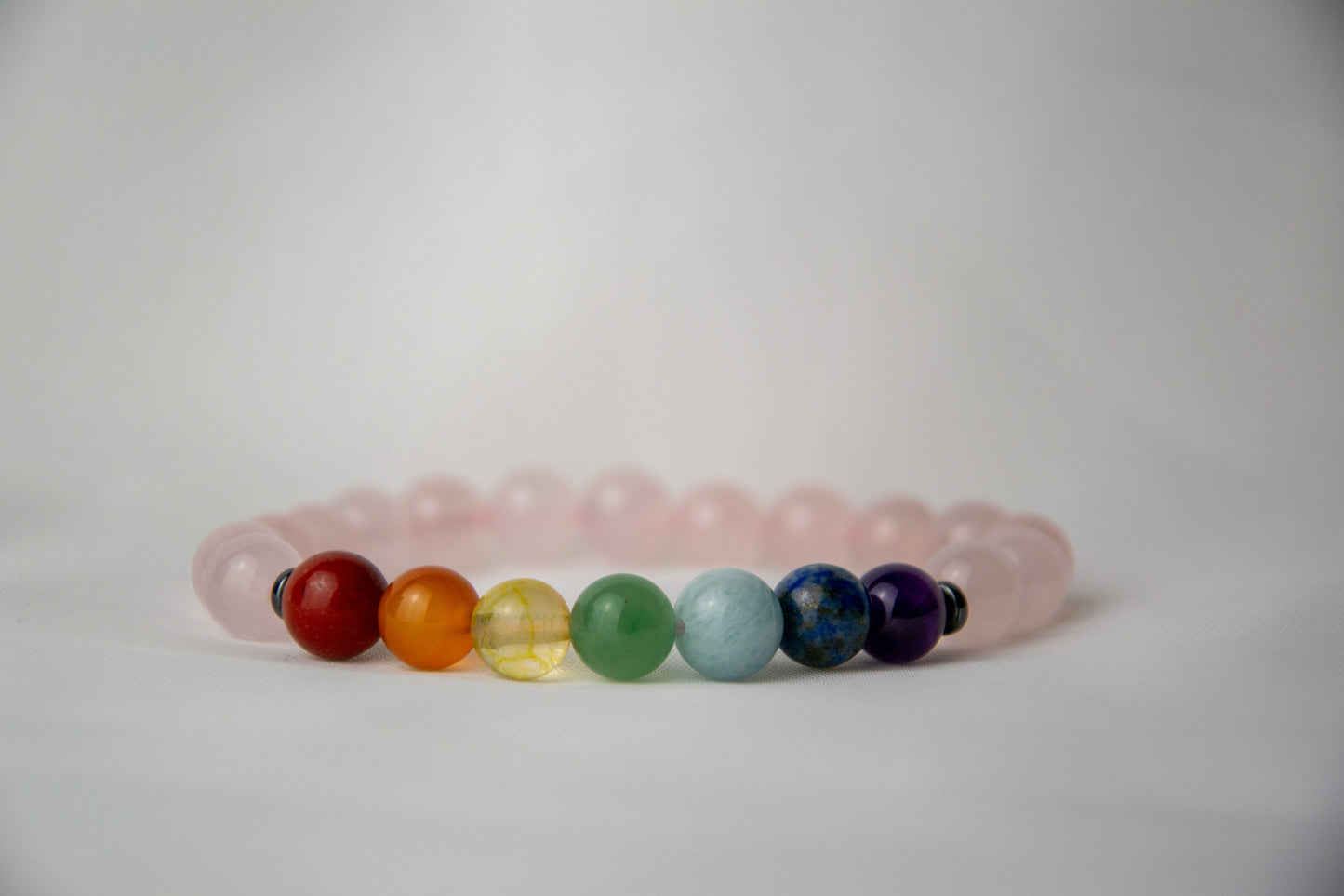 7 Chakra with Rose Quartz bracelet