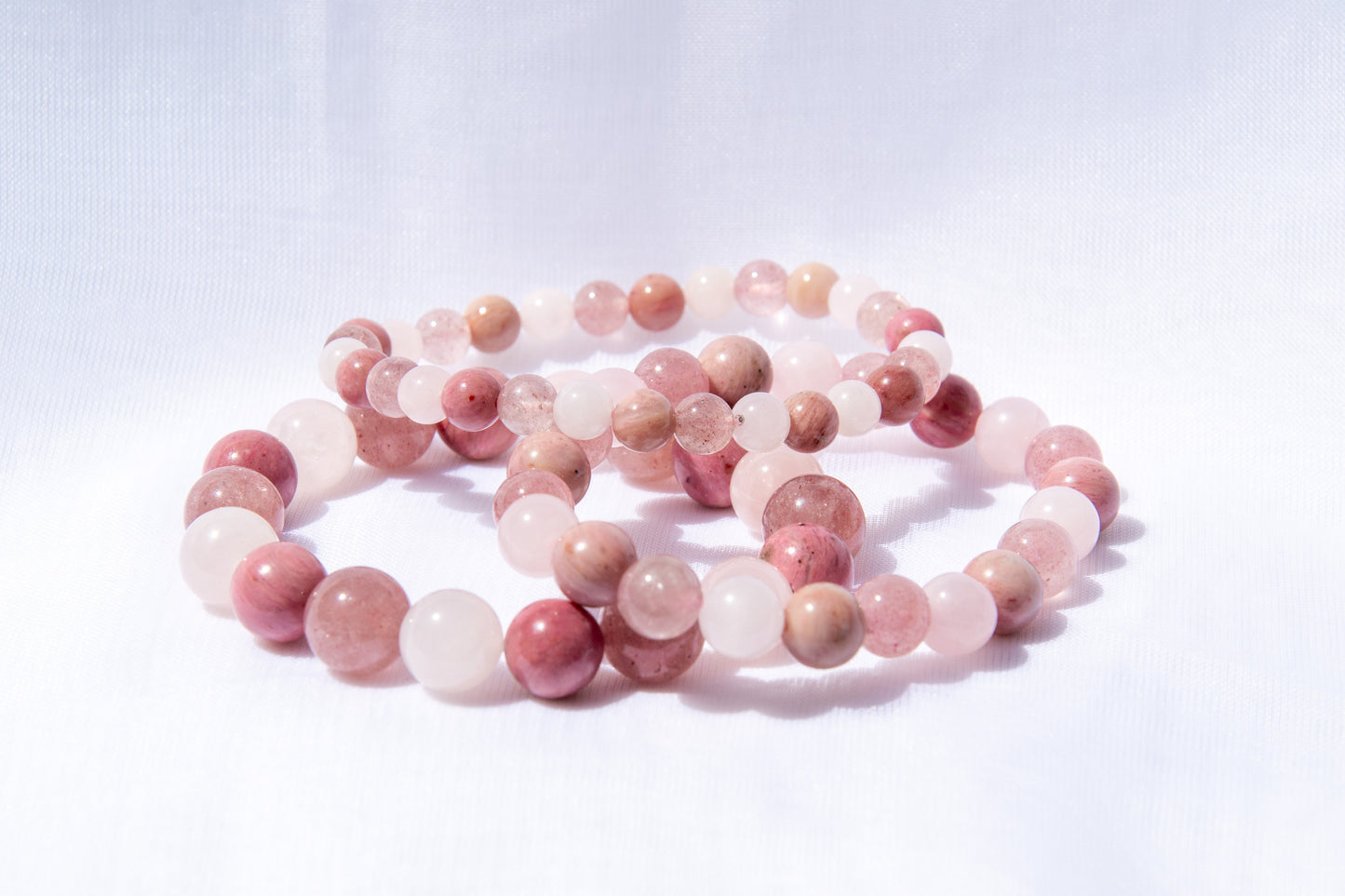 Aphrodite (Strawberry Quartz, Rhodochrosite, Rose Quartz) Love bracelet