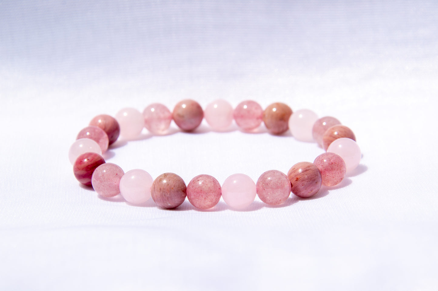 Aphrodite (Strawberry Quartz, Rhodochrosite, Rose Quartz) Love bracelet