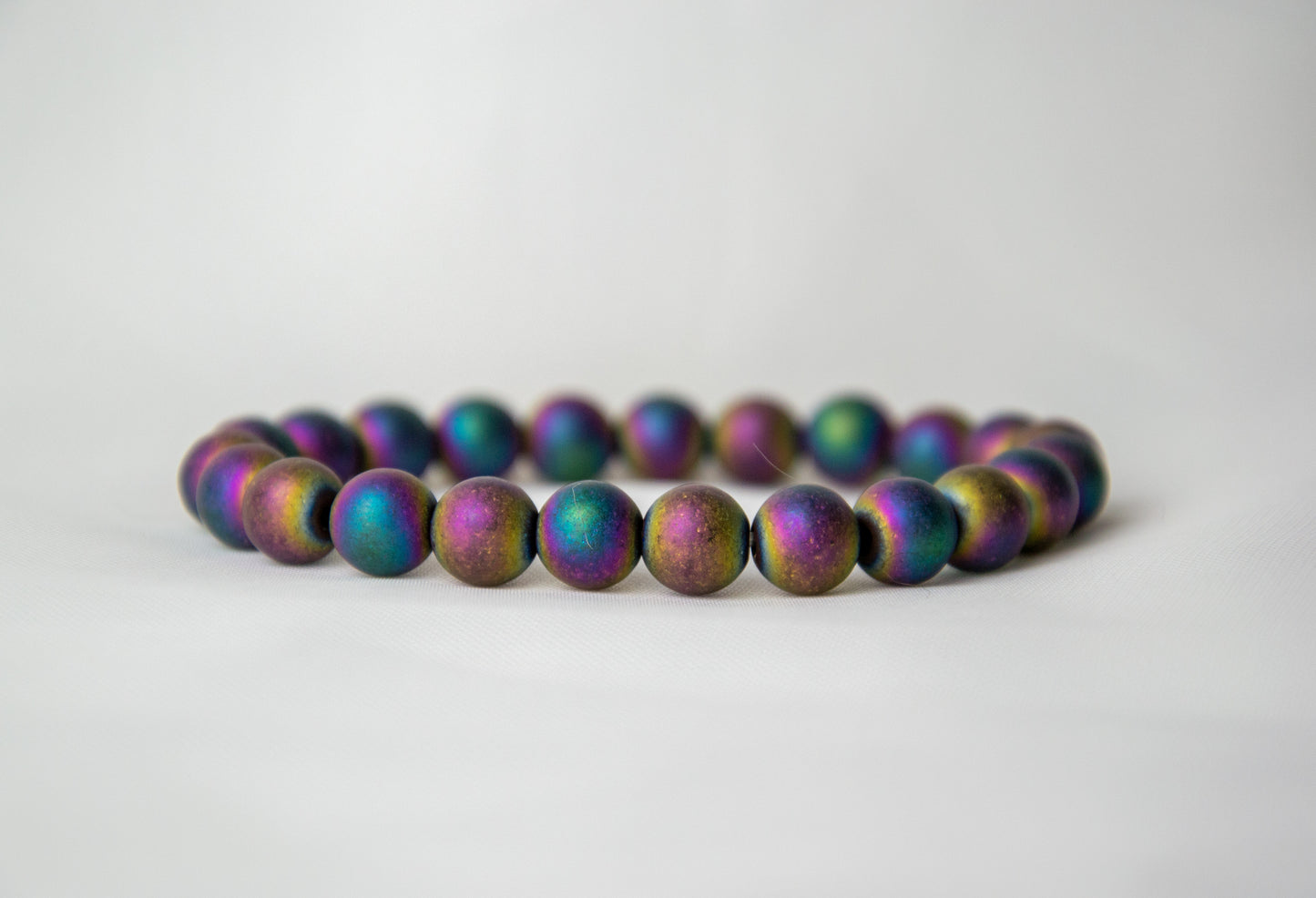 Rainbow Hematite Matte bracelets