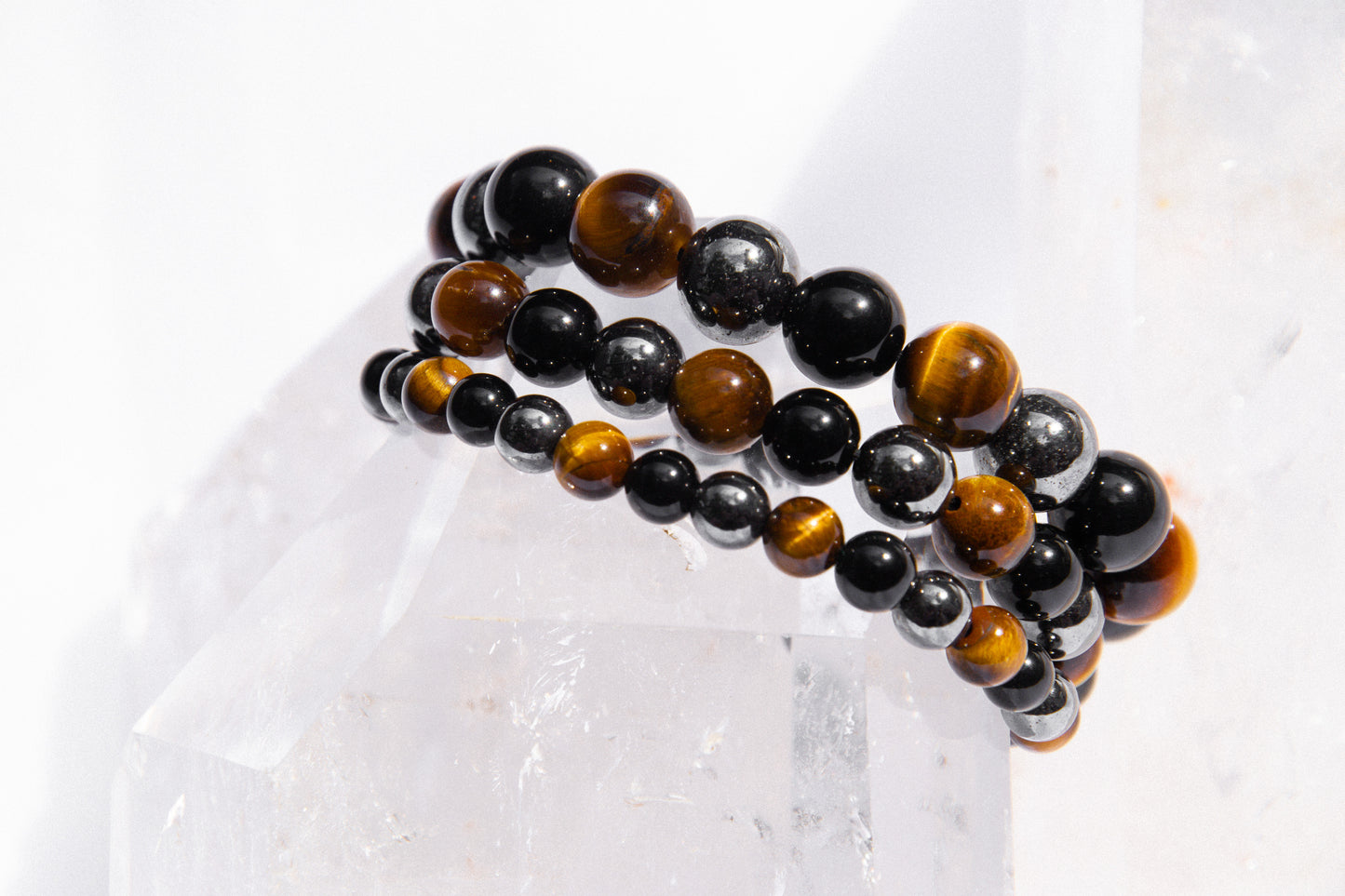Triple Protection (Tiger's eye, Obsidian, Hematite) bracelet