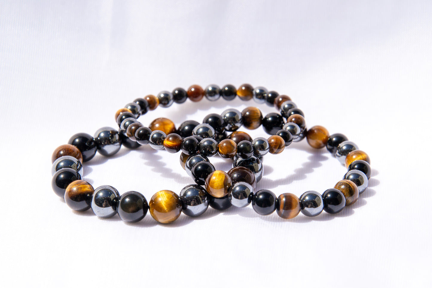 Triple Protection (Tiger's eye, Obsidian, Hematite) bracelet