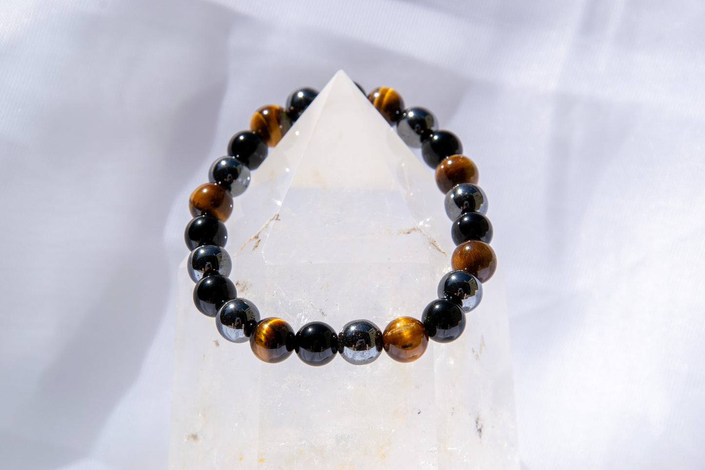 Triple Protection (Tiger's eye, Obsidian, Hematite) bracelet