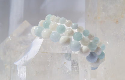 Eirene-God of Peace (Moonstone & Aquamarine) bracelet