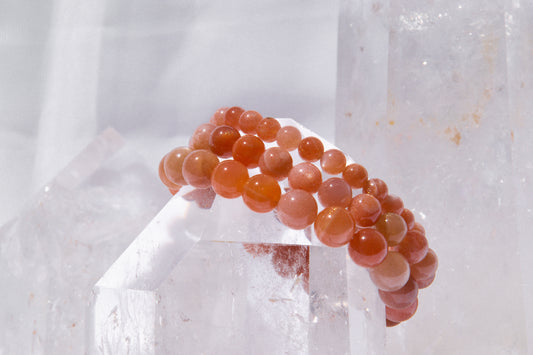 Peach Moonstone bracelet